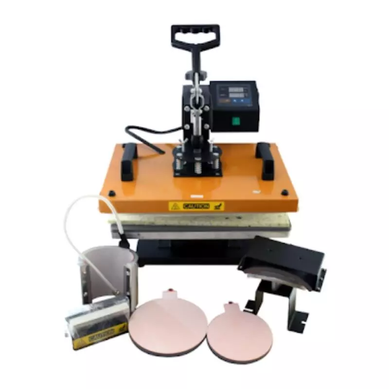 Mesin Heat Press Multifungsi (Combo 5 in 1 / 8 in 1)